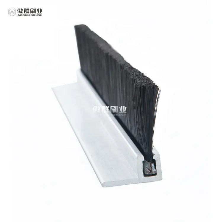 Seuil de porte Profilé en aluminium Brosse pour bande de porte industrielle en nylon