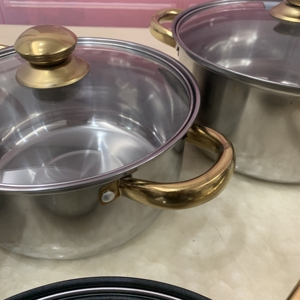 12-mảnh thép không gỉ cảm ứng sẵn sàng thân thiện với môi Cookware Set với Pot Covers - Product Image 6