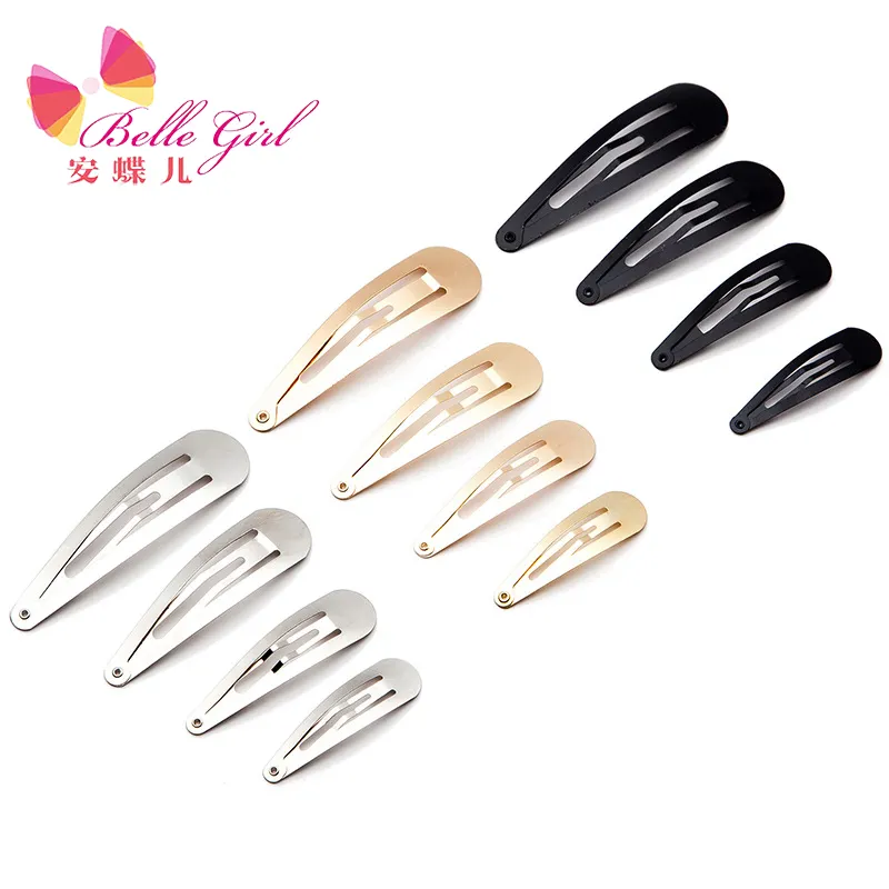 Belleworld atacado de grampos de cabelo, grampos de cabelo de 5cm, 6cm, 7cm e 8cm para mulheres, preto e metal