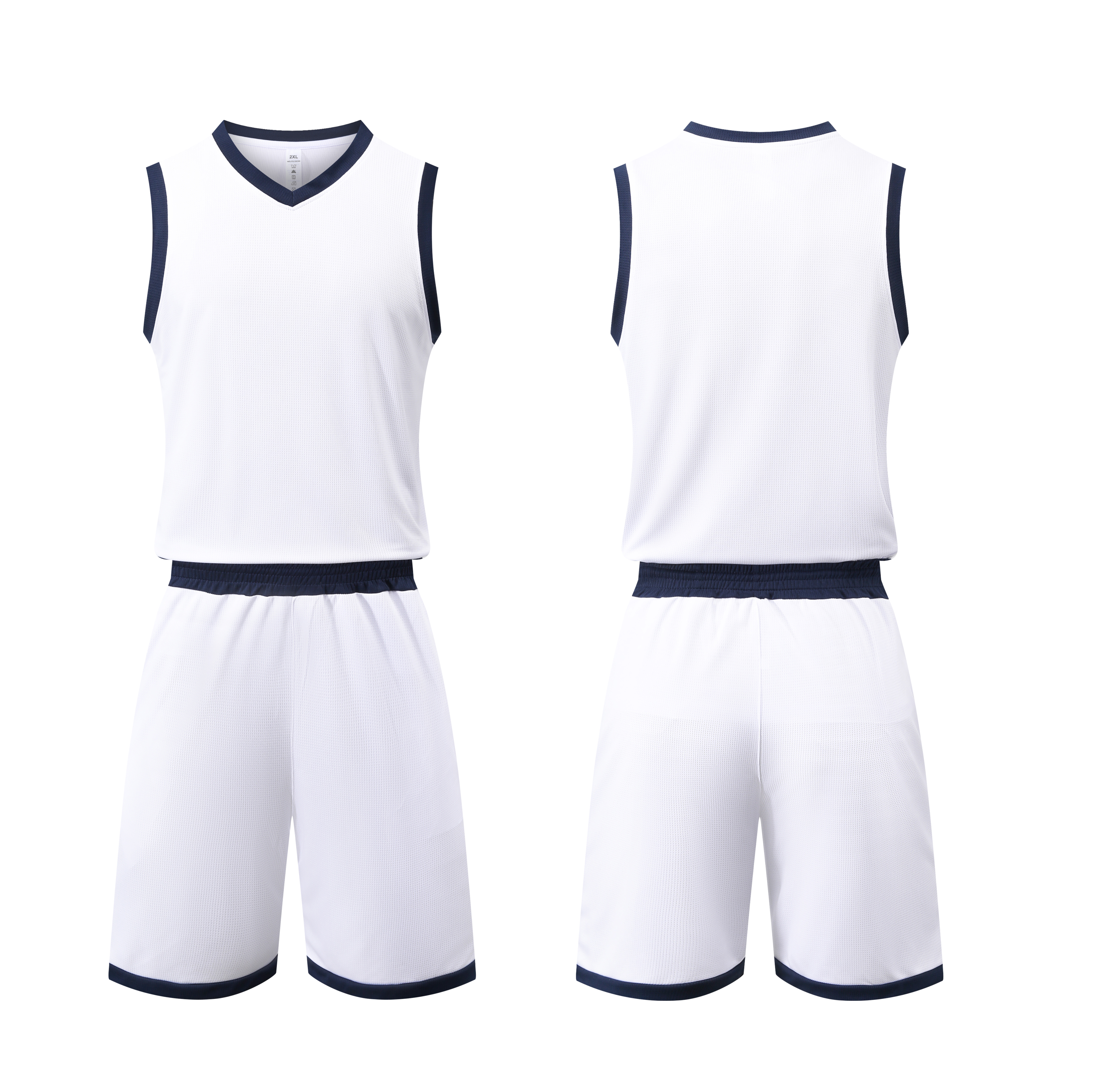 Blanc + Bleu foncé