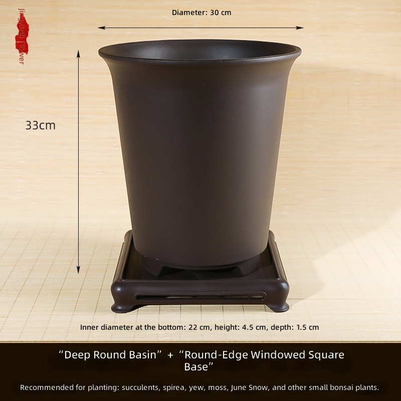 Resin Rosewood OD30 H33, Ruyi Square Stand