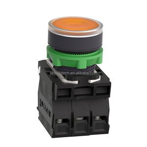 Schneider Automatische Steuert asten Schlüsselsc halter knopf XB5AW35M5-240 V -1NO 1NC Gelber Kippschalter Druck rück stell schlüssel mit Licht - Product Image 4