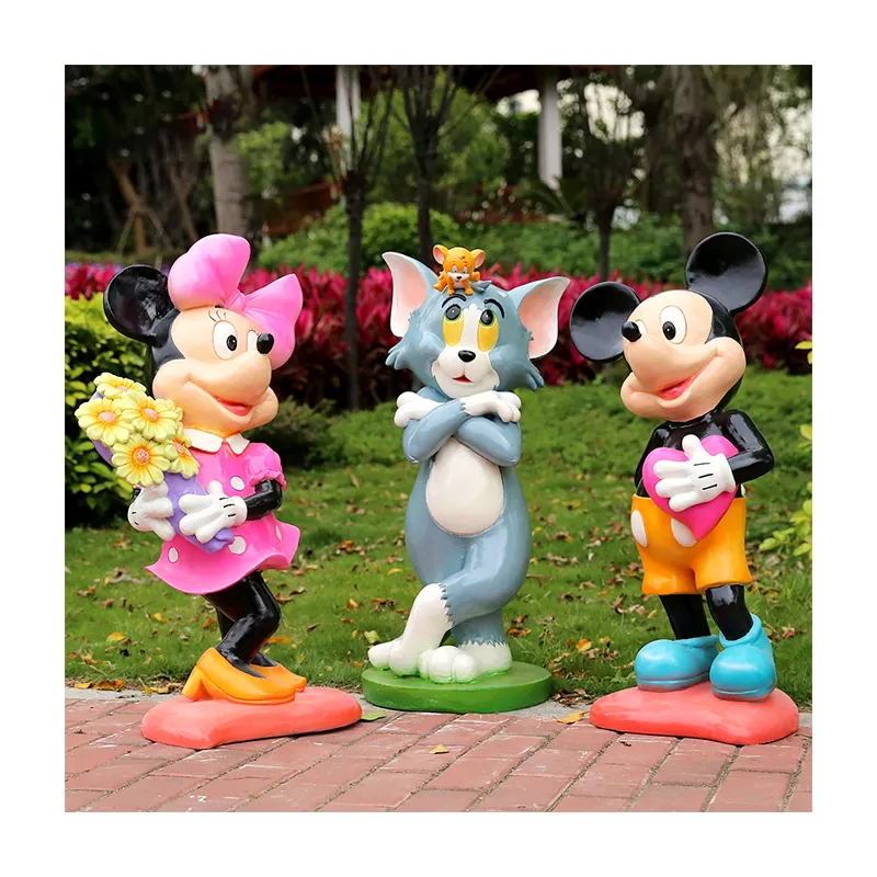 Jingujin bonne vente en fibre de verre mickey mouse statue sculpture insectes géants en fibre de verre sculpture pour parc