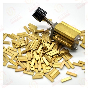 Letras y números de latón dígitos de cobre letras de latón tipo T caracteres de fuentes para lámina de estampado en caliente máquina de codificación de rollo de tinta caliente - Product Image 2