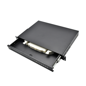 Alto rendimiento 1U 96F tipo de dibujo Marco de distribución óptica bandeja de empalme panel de conexión de fibra - Product Image 1