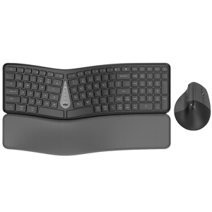 Ergo <strong>Keyboard</strong> with Vertical <strong>Mouse</strong> Split <strong>Keyboard</strong> with Cushioned Wrist Palm Rest Silent Ergonomic <strong>Wireless</strong> <strong>Keyboard</strong> for <strong>Computer</strong> - Product Image 1