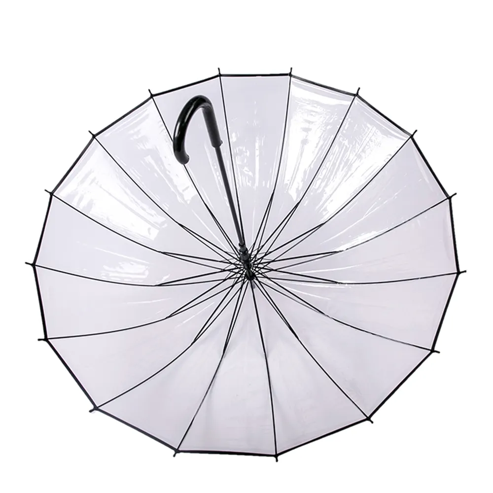 Qualidade promocional arco-íris transparente personalizado inflável, barato claro pvc Guarda-chuvas com logotipo/