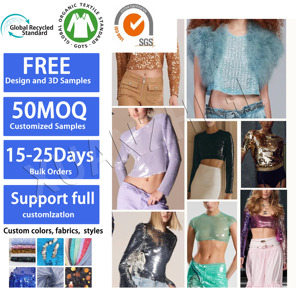 Tùy Chỉnh Đầy Đủ Bạc Kim Loại Bông Pha Trộn Đảng Long Lanh T-Shirt Có Thể Giặt Vòng Cổ Ngắn Tay Áo <span class=keywords><strong>Sequin</strong></span> T Áo Sơ Mi Chất Lượng Cao - Product Image 4