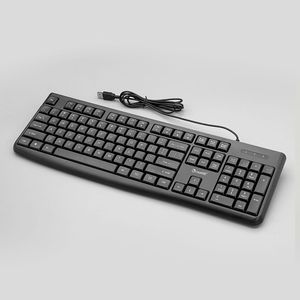 USB有線K-109Dコンピュータキーボード104キー対応オフィスシングルフランス語ロシアアラビア語黒コンピュータキーボード - Product Image 3