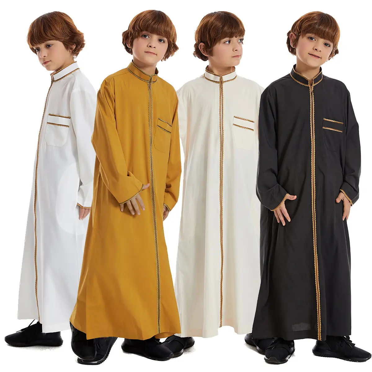 عباءة أطفال 1064 أولاد مسلمون روب صلاة أطفال دبي ملابس عصرية ملابس إسلامية فساتين طويلة للأولاد