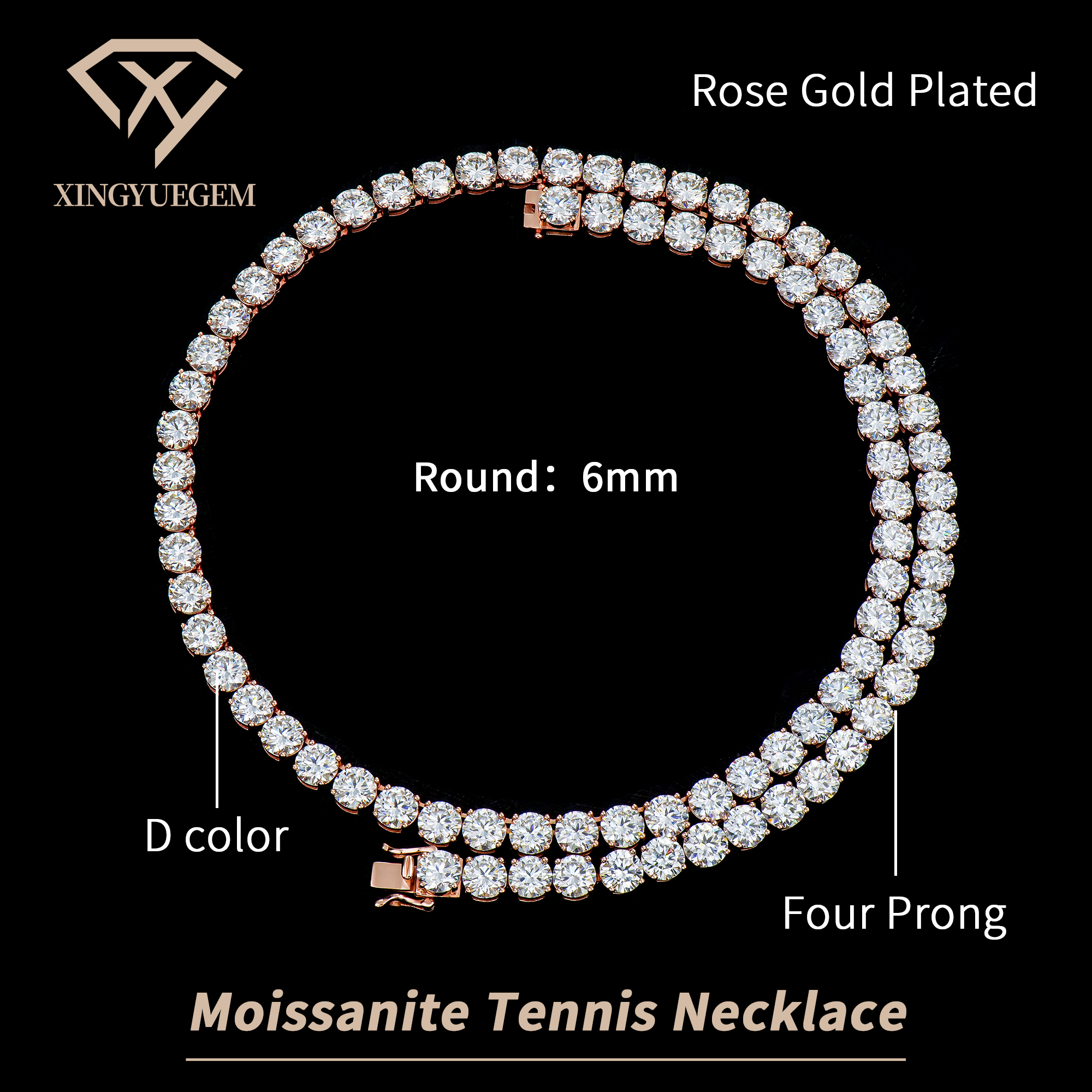 6mm rose gold