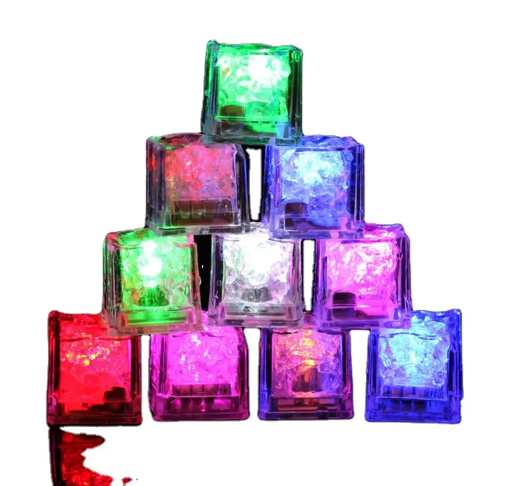 Reutilizável Multi Color Ice Cubes Simulação Ice Cube para Halloween Party Wedding Club Bar Champagne Tower Decoração