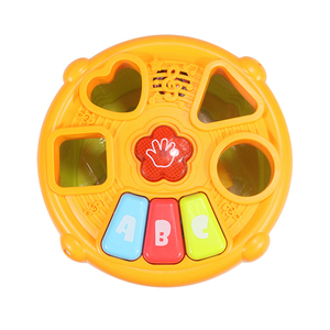 Pil işletmek geometri blok buncket oyuncak plastik bebek oyuncak durm işık ve ses ile - Product Image 3
