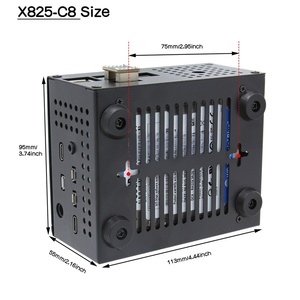Per Raspberry Pi 4, custodia in metallo X825-C8 con interruttore di controllo dell'alimentazione e ventola di raffreddamento muta - Product Image 3