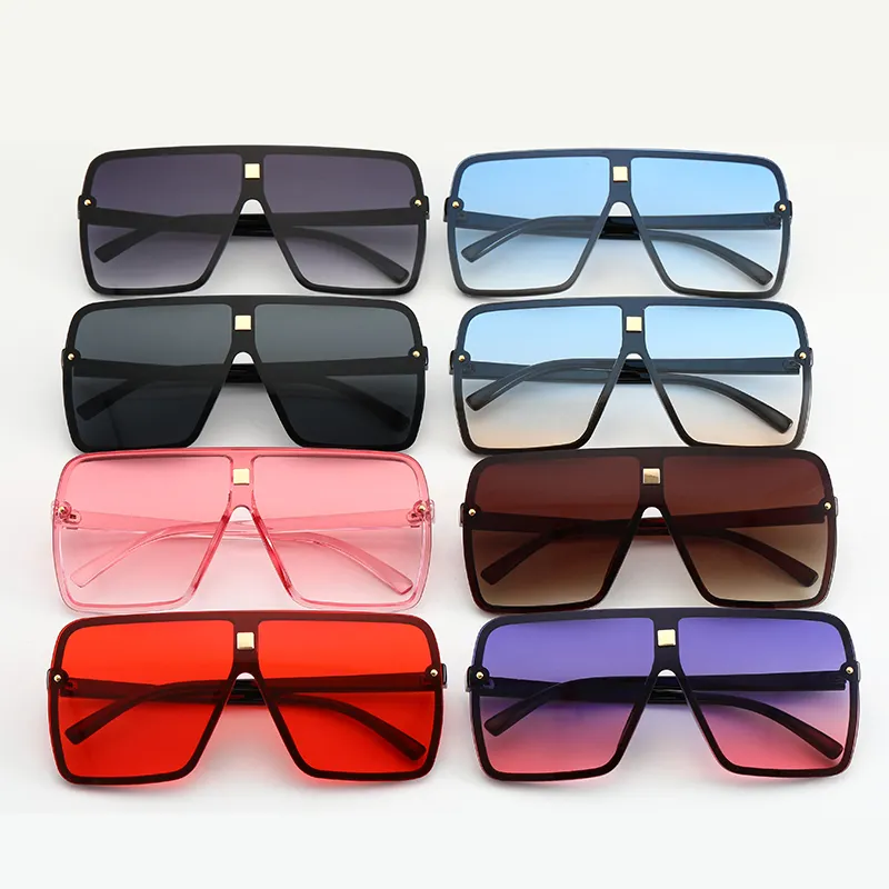 J-9007plastic 큰 프레임 대형 뜨거운 판매 다채로운 사용자 정의 패션 유행 여성 남성 선글래스 선글라스 2020
