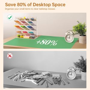 Acrylic dọc đánh dấu tổ chức 150 các nhà sản xuất Angled chủ sở hữu bút rõ ràng lớn văn phòng phẩm Bút Chì Chủ bàn nghệ thuật kệ trưng bày - Product Image 2