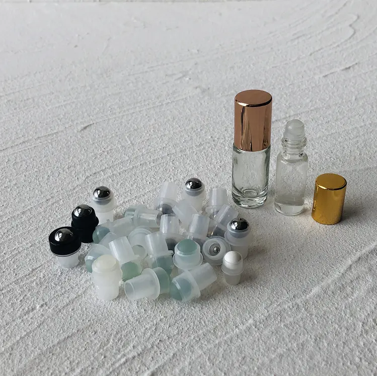 Tubo de óleo do lábio da bola do rolo, 5ml 8ml 10ml para massagem perfume inserção de bola do rolo para o frasco da embalagem do óleo essencial