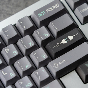 用于MX Gateron Kailh开关机械键盘的ERR OR40灰色键帽PBT染料升华137键樱桃轮廓键帽 - Product Image 3