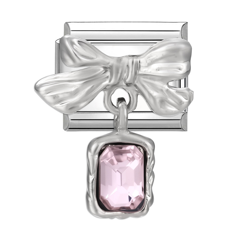 Bow with purple diamonds