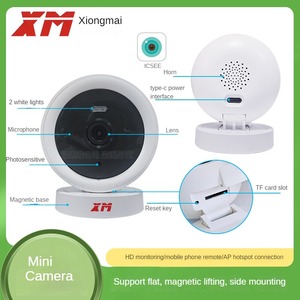 ICSeeアプリ2MP 4MP屋内2.4Ghz WIFIカメラ監視マニュアルパンチルト機能なし小型ウェブカメラ赤外線5V - Product Image 6