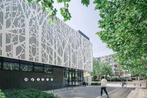 Yeni 2023 Modern ticari ev ön mimari cephe bina tasarım perde duvar Revit tasarım - Product Image 2
