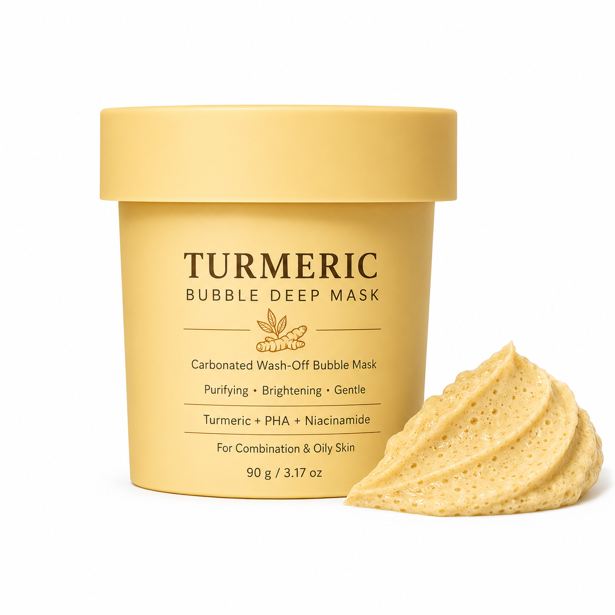 Mascarilla Profunda de Burbujas de Cúrcuma