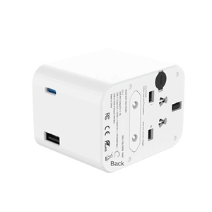 Adattatore da viaggio multifunzione 2.4A tipo di potenza di uscita 65W-C PD funzionalità presa di conversione diretta in fabbrica a 65 vie - Product Image 1