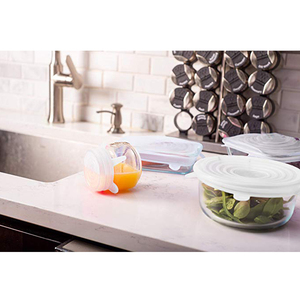 6 Túi Tái Sử Dụng Silicone Stretch Có Nắp Đậy Silicone <span class=keywords><strong>Pot</strong></span> Bìa Thực Phẩm Saver <span class=keywords><strong>Pot</strong></span> Dish Bowl Bếp Bìa - Product Image 4