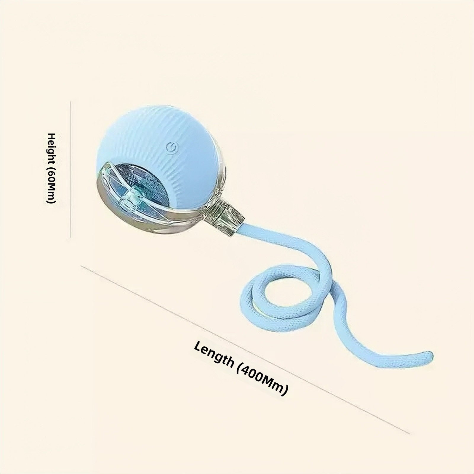 Boule à roulettes avec corde-bleu