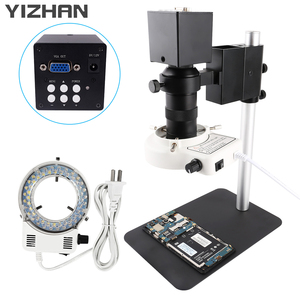 Microscopio Monocular YIZHAN VGA 200W 130X lente de montaje en C luz LED para soldadura PCB joyería Reparación de computadora de teléfono móvil - Product Image 1