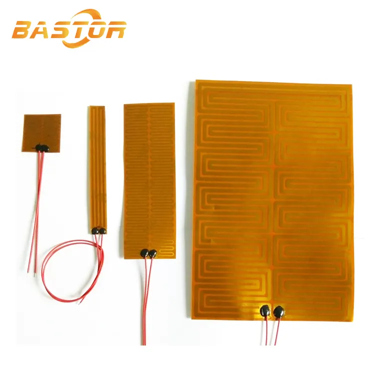 Elemento de aquecimento adesivo flexível, 3.7v 12v 24v pi kapton