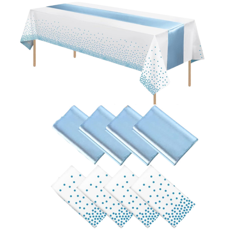 10 points bleu ciel fond blanc