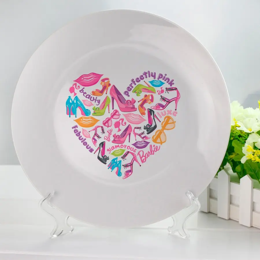 8 inches Sublimation Blank Ceramic White Plates 10 inches Sublimation Coated Plates