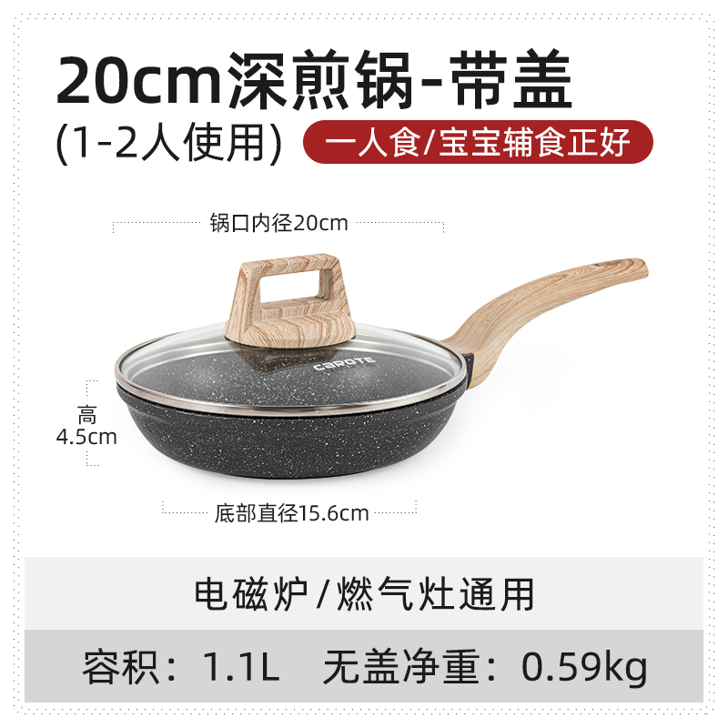 Sartén de 20 cm con tapa.