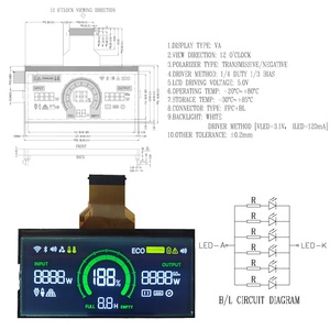 Display lcd personalizzato a segmento bianco e nero 7 Display Lcd monocromatico 74 hc595 moduli - Product Image 4