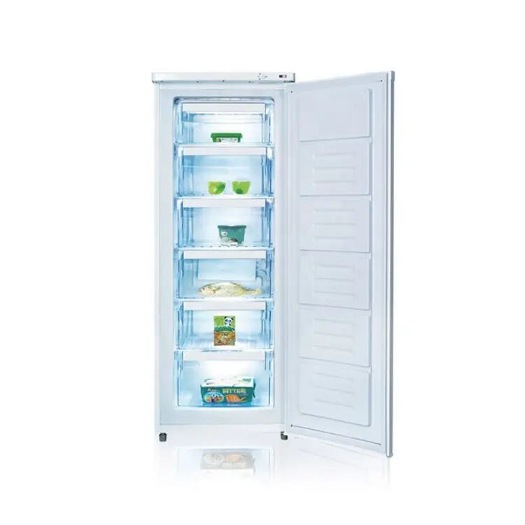 Geladeira com controle mecânico de descongelamento, 185l, uso doméstico, refrigerador vertical com meps saso, certificado para sorvete usado