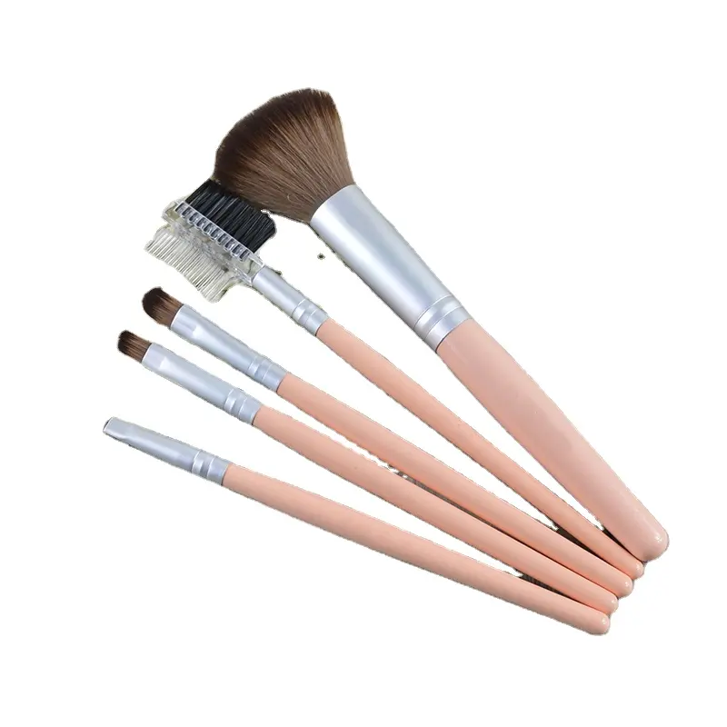 low moq 5 pcs beauty makeup face brush personalized orange makeup brush set