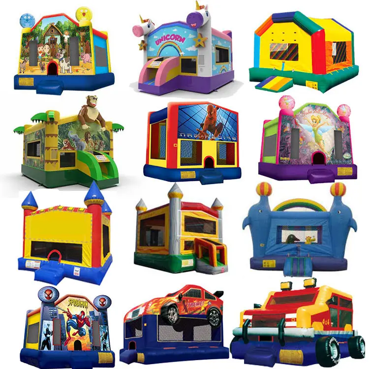 Small Tie Dye Commercial Party Rentals Ready To Ship Castle Combo Bouncer Jumper Bouncy Mini Bounce House With Ball Pit