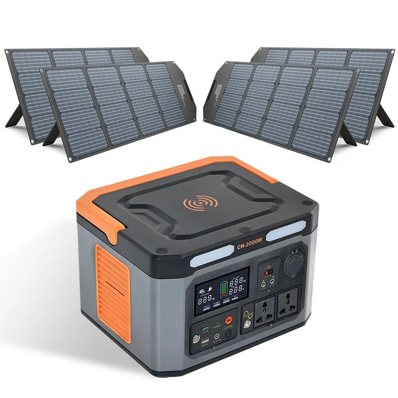 WTL Solar Generators 300W 500W 1000W 1500W 2000W 3000W 5000W Car Jump Starter Battery Portable Power Station With Solar Panels