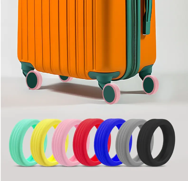 Yeni silikon bagaj tekeri kol bagaj tekerleği koruyucu kapaklar