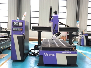 Multifunción ACCTEK 4 Axis 3 Axis Carpintería CNC Router Máquina de corte Cambiador de herramientas automático Puerta de madera Engvaring CNC Router - Product Image 3