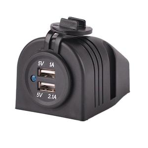 12 V/24v面板车载摩托车充电器插座12伏点烟器电源插座，带一个充电孔帐篷 - Product Image 1