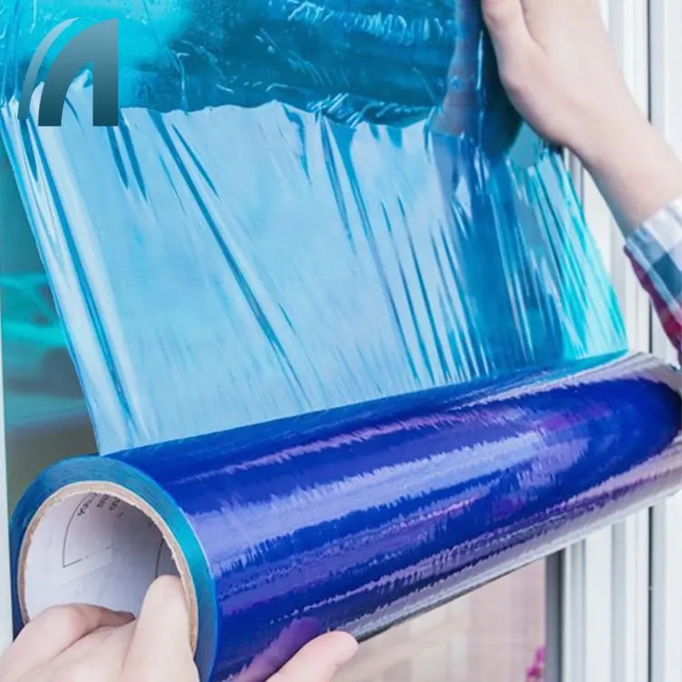 Film de protection pour vitre Film de protection en plastique transparent bleu clair pour vitre