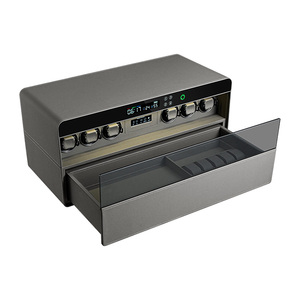 Anti Theft Digital Watch Winder Safebox Fingerprint Security Lock Box with <strong>Key</strong> and Combination Lock - Product Image 1
