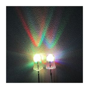RGB ไฟ LED กระพริบหลากสี3มม. 5มม. 10มม. LED กลมด้านบนแบนพร้อมเลนส์ใสน้ำกระจายแสง - Product Image 1