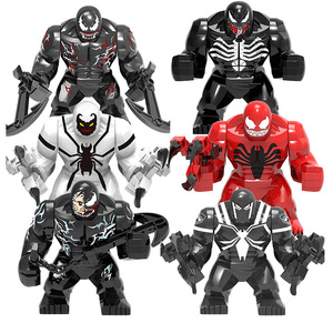 Trung Quốc nhựa xây dựng khối nọc độc symbiote VS. Spider MECHA anh hùng chết người giám hộ xe máy cậu bé lắp ráp đồ chơi quy mô 1/60 - Product Image 1
