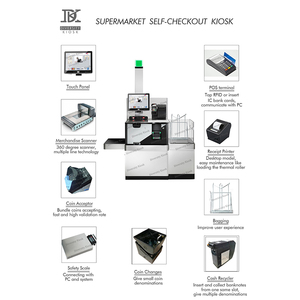 自助硬币回收器现金接收器支付柜台安全秤自助结账亭系统 - Product Image 3