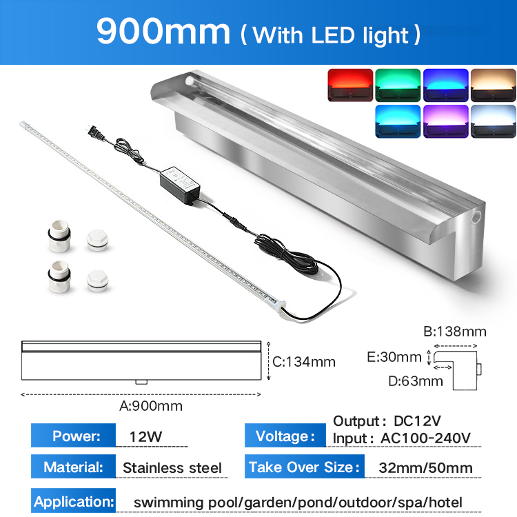 Argent 900mm-12W + Adaptateur