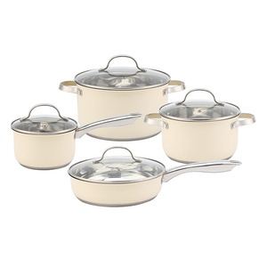 8 cái nấu ăn nồi và chảo Frying Pan kho nồi Sauce Pan thép không gỉ <span class=keywords><strong>Cookware</strong></span> Set - Product Image 1