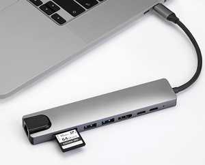 HUB di tipo c da USB-C a HD MI-compatibile USB3.0 LAN Ethernet Docking Station Hub USB C multifunzione per Laptop - Product Image 3